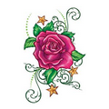 Flirty Star Rose Temporary Tattoo (2.5"x3.5")